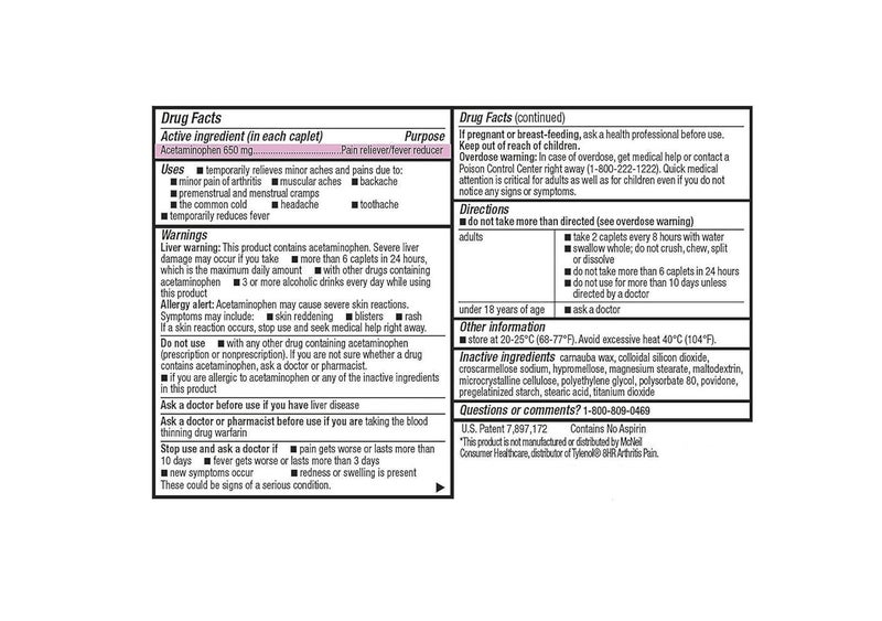 Member's Mark Compare to Tylenol Arthritis Pain Active Ingredient. - Member's Mark - Arthritis Pain Reliever, Extended Release, Acetaminophen 650 mg, 400 CapletsQ - Image 4